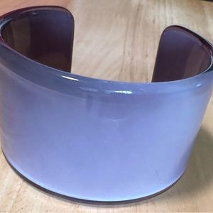 ZENZII POLISHED LAVENDER RESIN ACRYLIC CUFF BRACELET